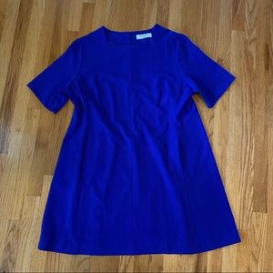 MM Lafleur Emily Dress Square Neck Royal Blue pockets Plus Size +3